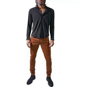 Monfrere - 33 Preston Cargo Pants Slim Fit Stretch Utility Coated Toffee $328